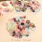 100pcs Glass Bell Flower Beads Rainbow Mix Czech Flower Beads Glass Beads